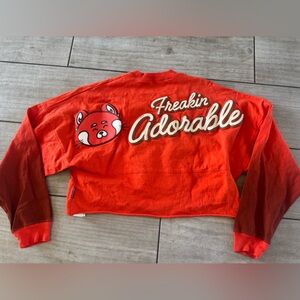 Disney Red Panda Spirit Jersey Cropped Women’s Size XS “Freakin Adorable”